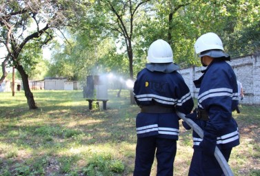 На ДТЕК Придніпровській ТЕС гасили умовну пожежу силами добровільної пожежної дружини