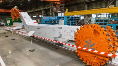 Bilozerska Mine has got a new coal shearer for a giant longwall